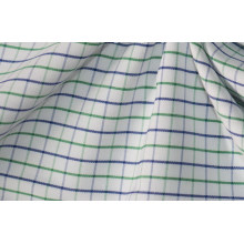 Verde/Marina de guerra delgado comprueba el hilado teñió la tela Shirting